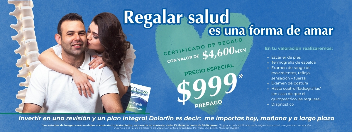 Regalar salud es una forma de amar certificado de regalo Dolorfin $999